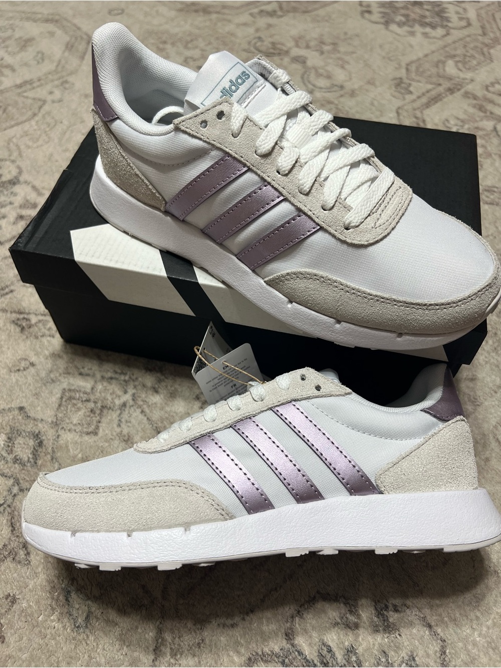 Run 60s 2.0 Beige Silver White Metallic
